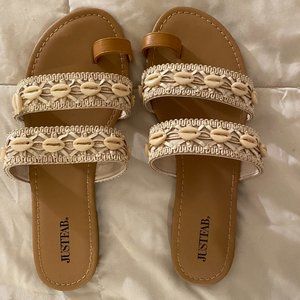 Seashell sandals, barely worn